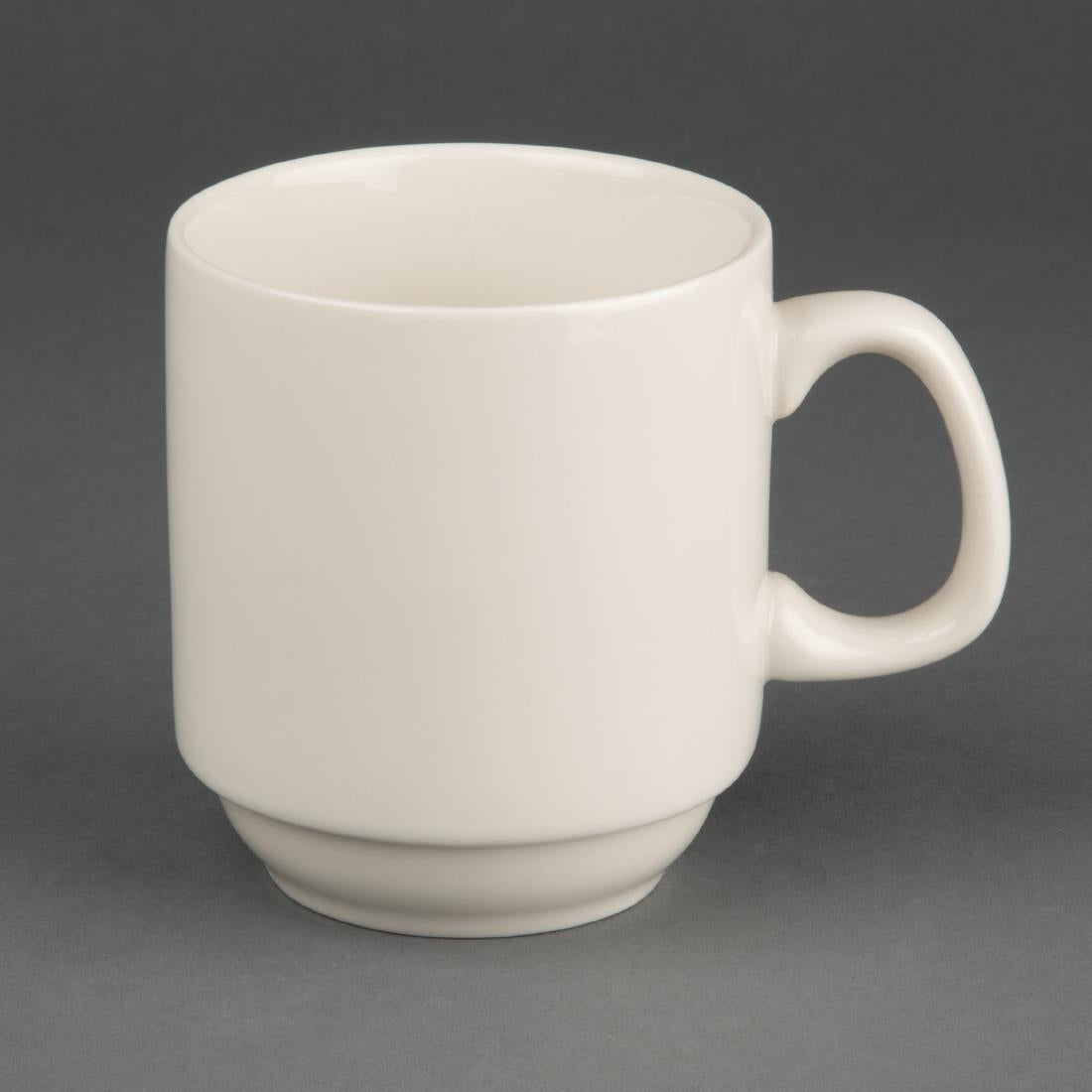 U832 Olympia Ivory Stacking Mugs 285ml 10oz (Pack of 12)