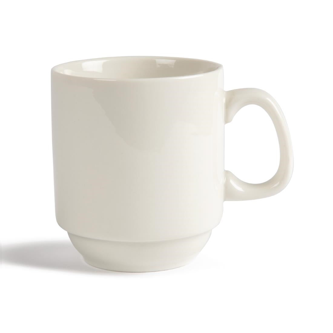 U832 Olympia Ivory Stacking Mugs 285ml 10oz (Pack of 12)