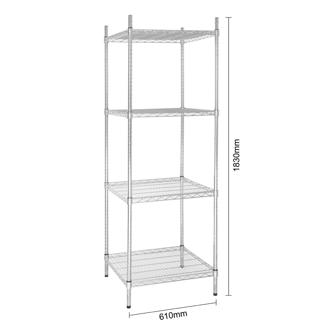 U884 Vogue 4 Tier Wire Tower Unit 610x610mm