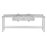 U910 Vogue Stainless Steel Double Sink with Double Drainer 2400mm