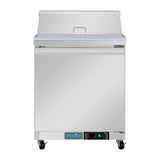 UA009 Polar U-Series Single Door Mega Top Prep Counter Fridge 154Ltr