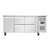 UA020 Polar U-Series Single Door and 4 Drawer Counter Fridge 358Ltr UA020