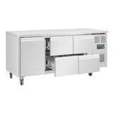 UA020 Polar U-Series Single Door and 4 Drawer Counter Fridge 358Ltr UA020