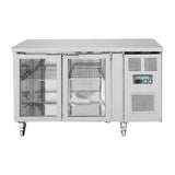 UA023 Polar U-Series 2 Door Counter Fridge with Glass Doors