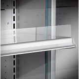 UA057-120 Zoin Silver Multideck Display Stainless Steel Finish with Hinged Doors 1500mm