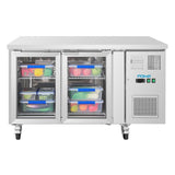 Polar U-Series Two Door Counter Fridge with Glass Doors