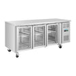 Polar U-Series 3 Door Counter with Glass Doors 465Ltr