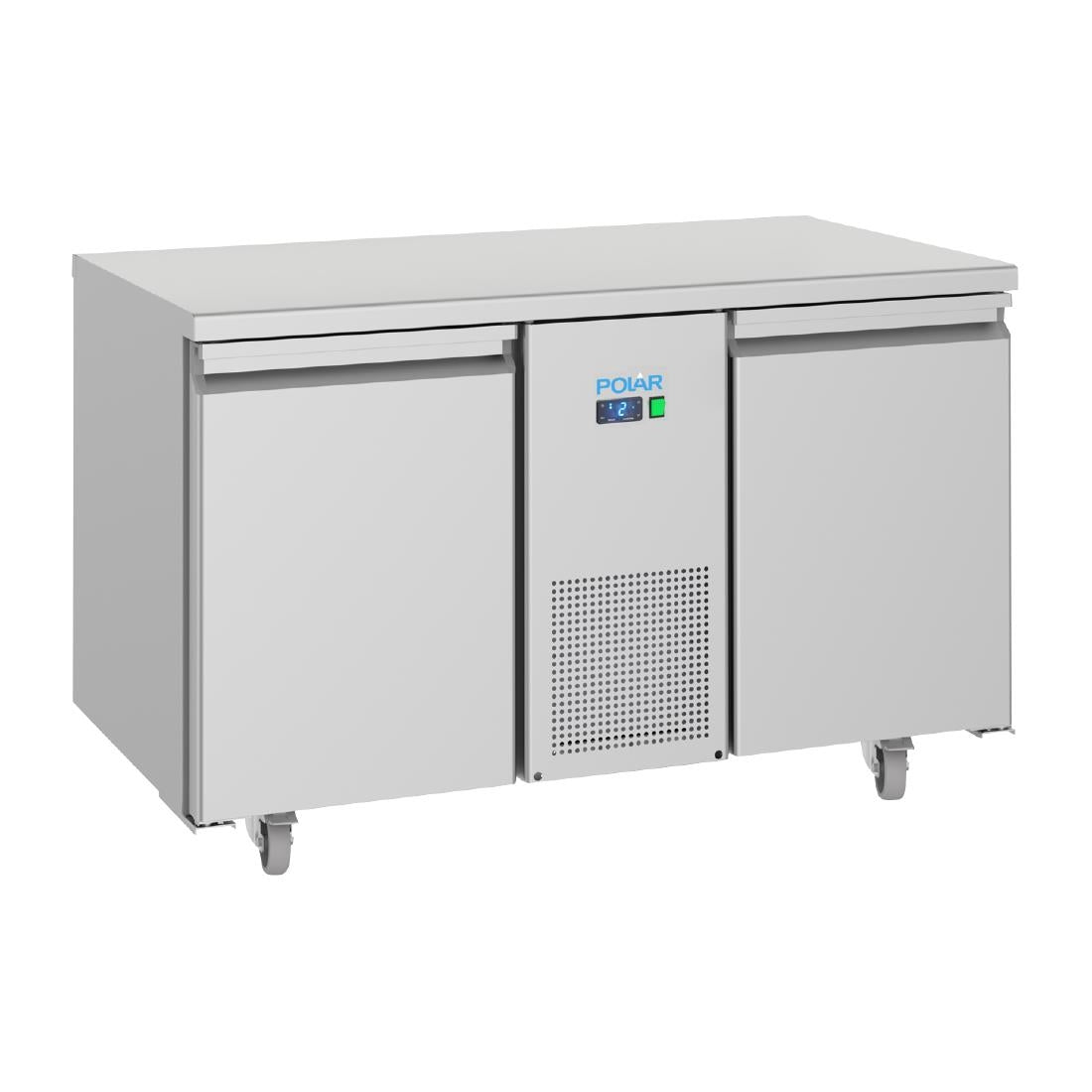 UA070 Polar U-Series Energy Efficient 2 Door Counter Fridge 281Ltr