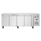 Polar U-Series Four Door Counter Fridge with Upstand 553Ltr