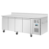 Polar U-Series Four Door Counter Fridge with Upstand 553Ltr