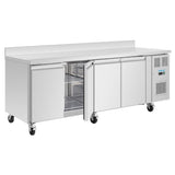 Polar U-Series Four Door Counter Fridge with Upstand 553Ltr
