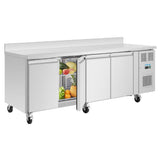 Polar U-Series Four Door Counter Fridge with Upstand 553Ltr