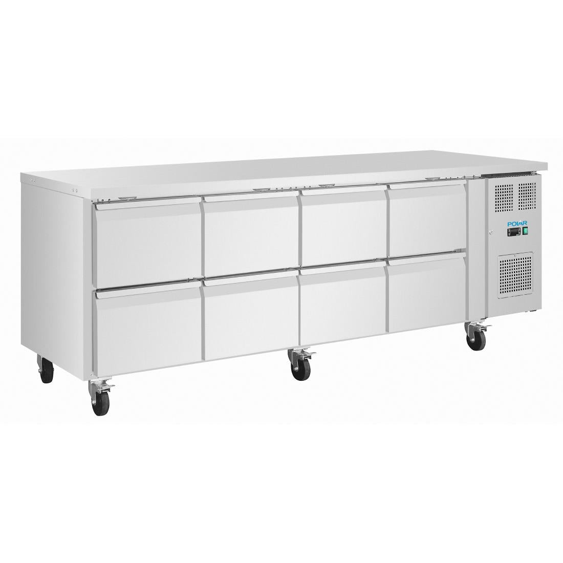 UA102 Polar U-Series Eight Drawer Gastronorm Counter Fridge