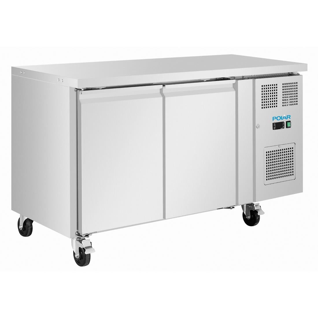 UA105 Polar U-Series Double Door Slimline Counter Fridge