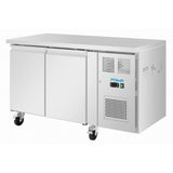 UA105 Polar U-Series Double Door Slimline Counter Fridge