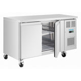 UA105 Polar U-Series Double Door Slimline Counter Fridge