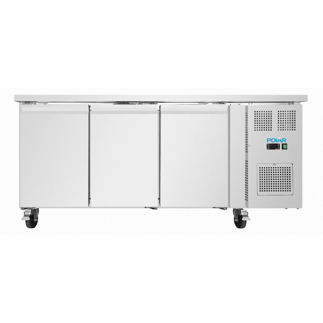 Polar U-Series Triple Door Slimline Counter Fridge 231Ltr