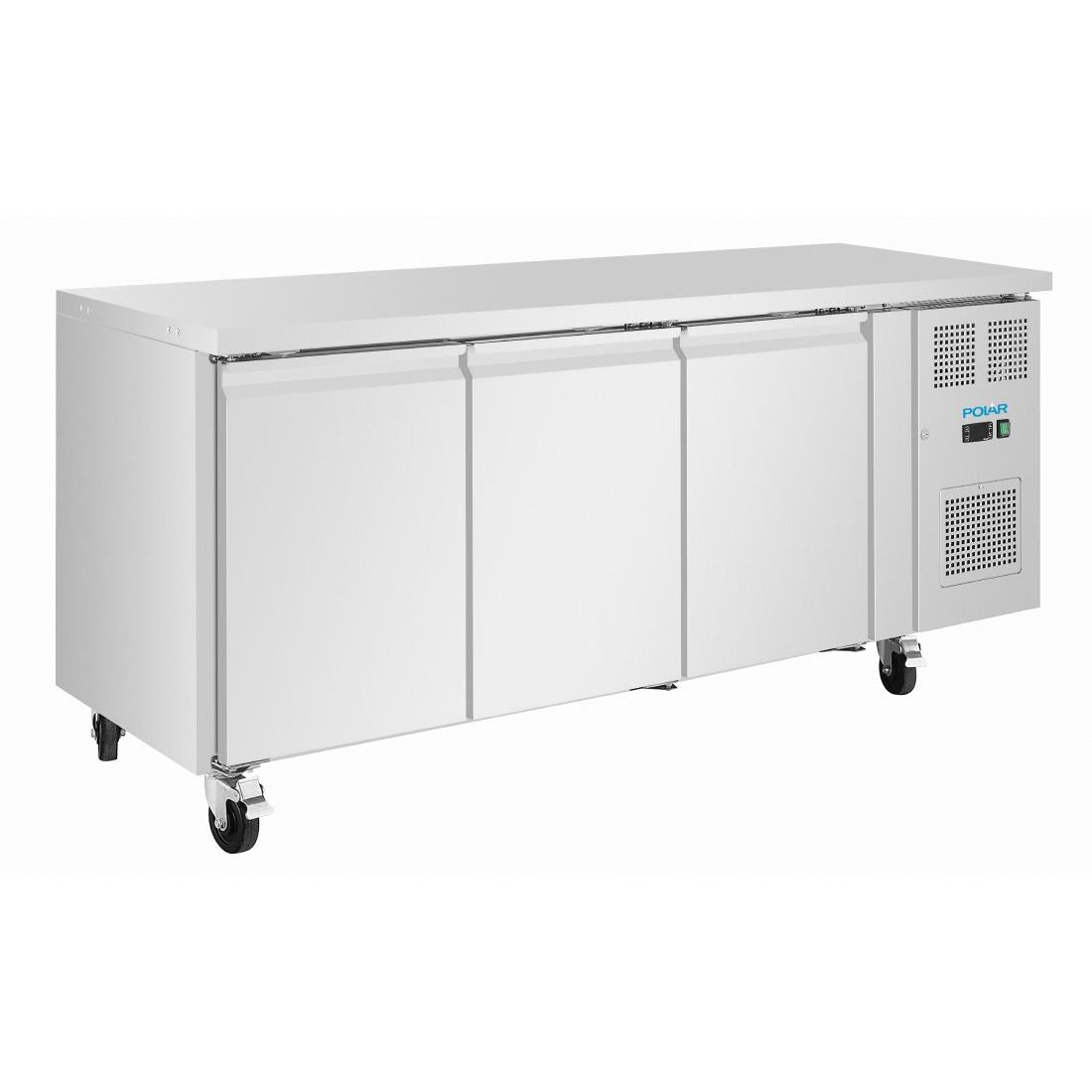Polar U-Series Triple Door Slimline Counter Fridge 231Ltr
