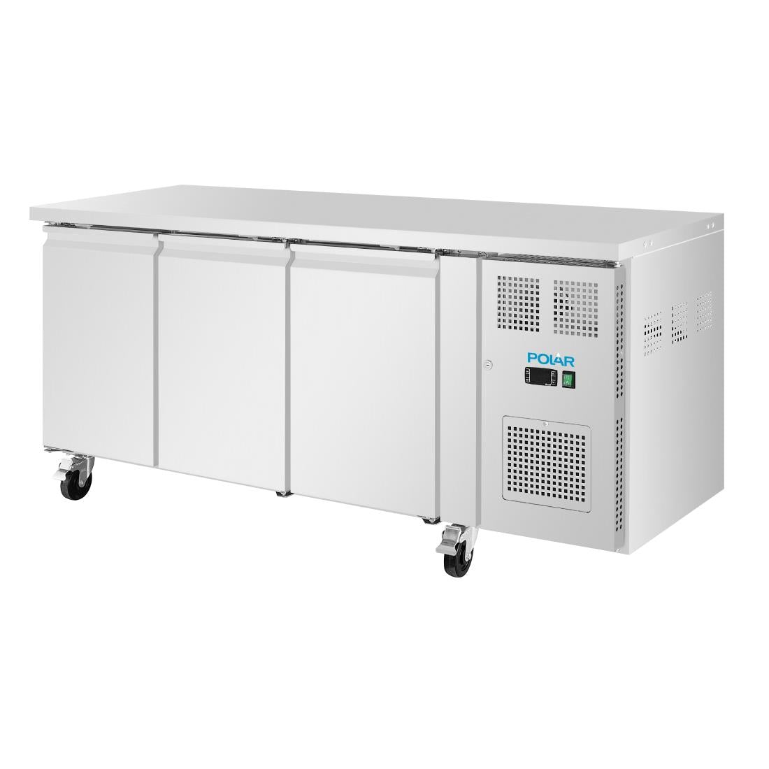 Polar U-Series Triple Door Slimline Counter Fridge 231Ltr