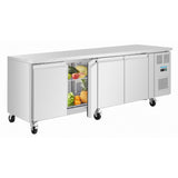 UA107 Polar U-Series Four Door Slimline Counter Fridge