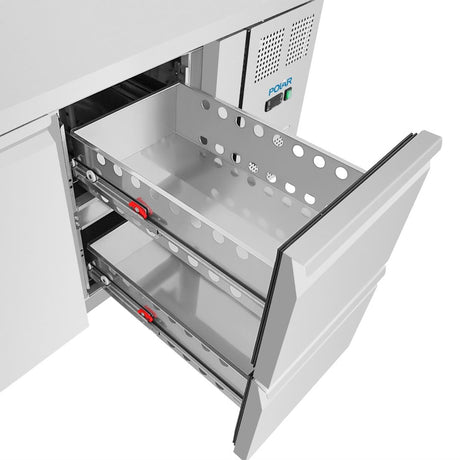 UA108 Polar U-Series 1 Door & 2 Drawer Counter Fridge