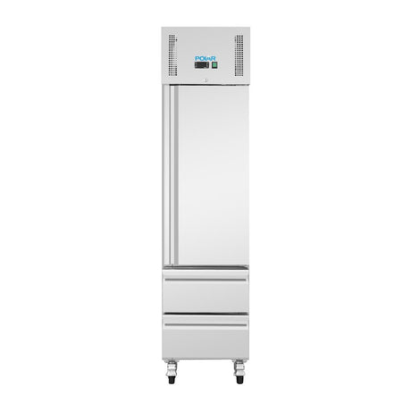 Polar U-Series Single Door & 2 Drawer Slimline GN Cabinet Fridge 292Ltr