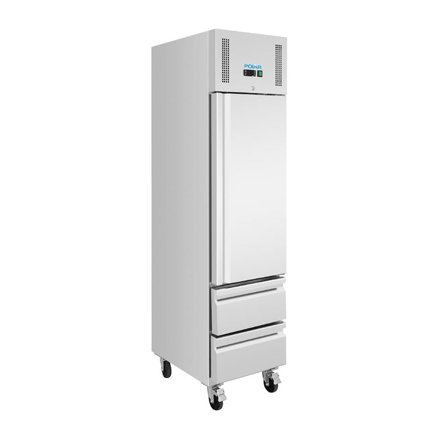Polar U-Series Single Door & 2 Drawer Slimline GN Cabinet Fridge 292Ltr
