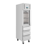 Polar U-Series Single Door & 3 Drawer Slimline GN Cabinet Fridge 292Ltr