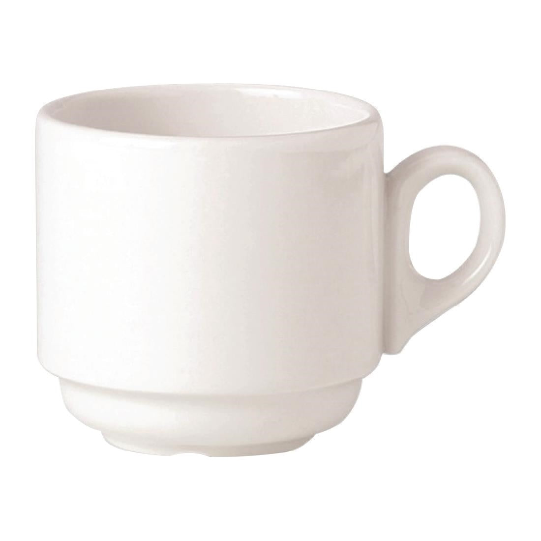 V0040 Steelite Simplicity White Atlanta Stacking Cups 212ml (Pack of 36)