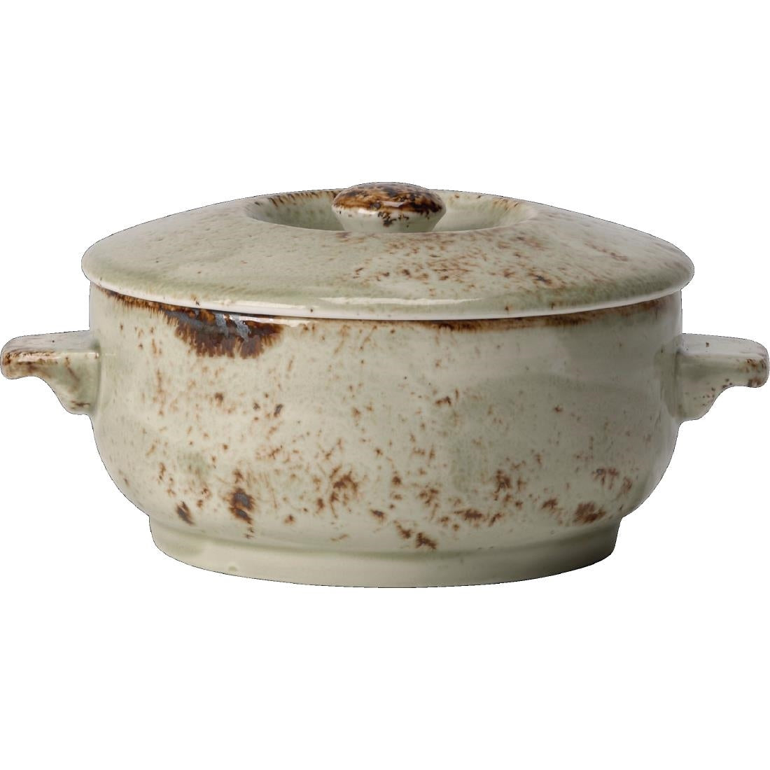 V068 Steelite Craft Green Casserole Lids (Pack of 6)