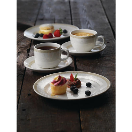 V5521 Steelite Antoinette Tea Saucers Single Well 150mm (Pack of 36)