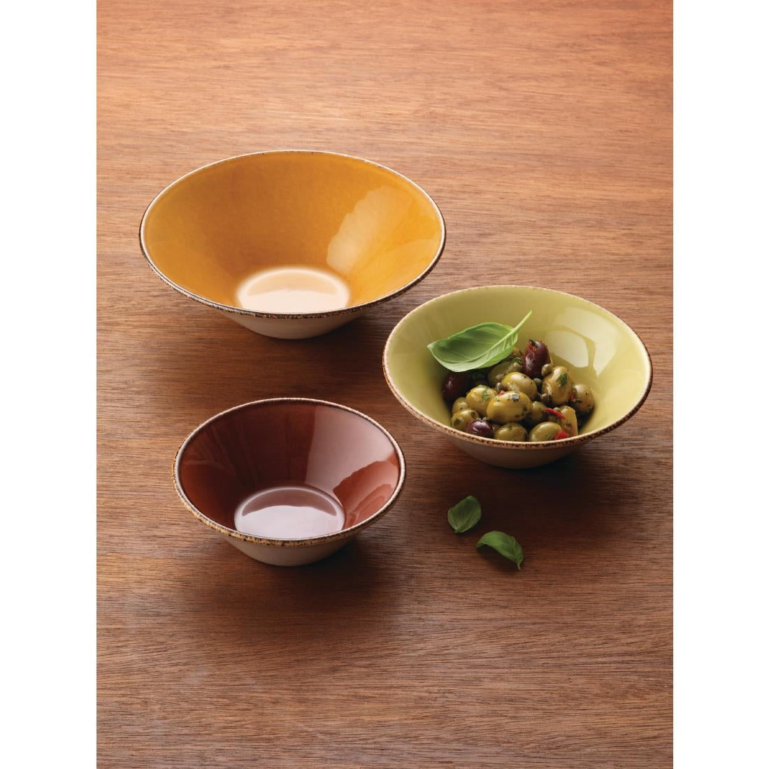 V7171 Steelite Terramesa Olive Essence Bowls 165mm (Pack of 24)