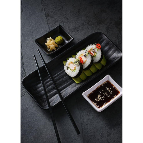 Utopia Zen Melamine Bowls Black 210mm (6 Pack)