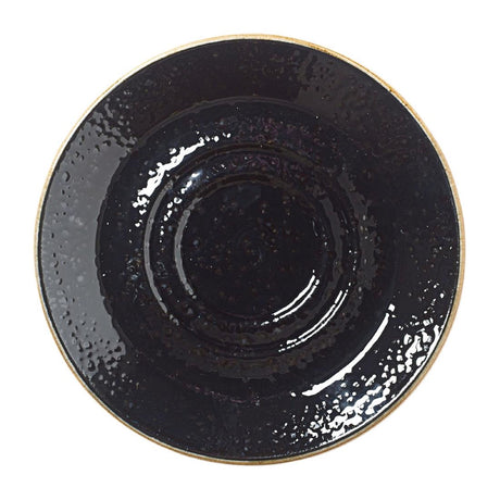 VV1035 Steelite Craft Liquorice Saucers Large Double-Well 145mm (Pack of 36)