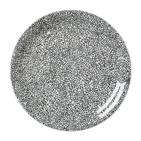 VV1044 Steelite Ink Crackle Black Coupe Plates 203mm (Pack of 12)
