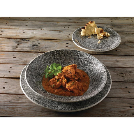 VV1047 Steelite Ink Crackle Black Coupe Bowls 205mm (Pack of 12) - JD Catering Equipment Solutions Ltd