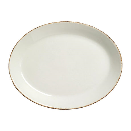 VV1315 Steelite Brown Dapple Oval Coupe Plates 202mm (Pack of 24)