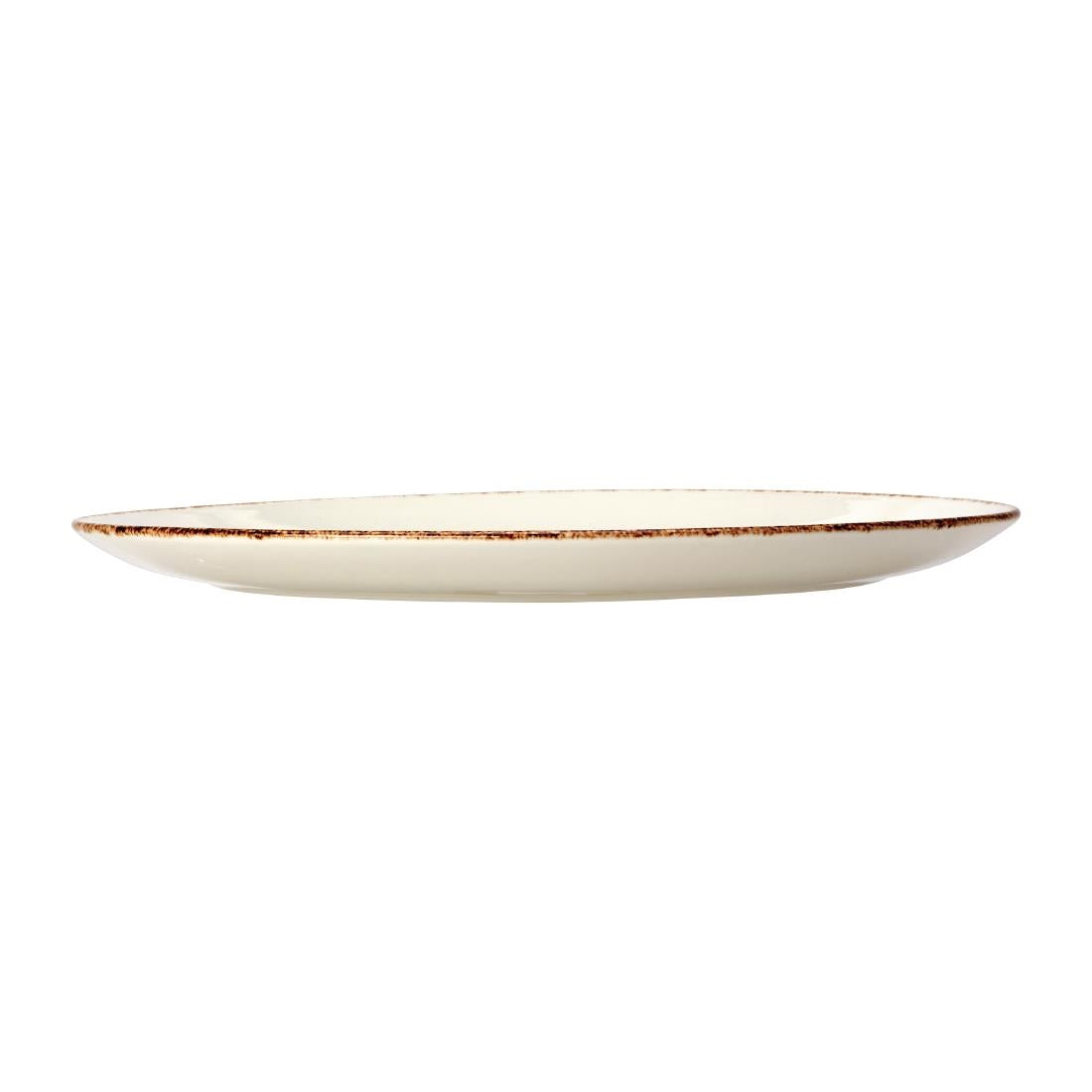 VV1318 Steelite Brown Dapple Oval Coupe Plates 342mm (Pack of 12)