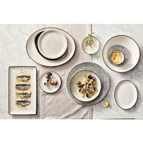 VV1322 Steelite Charcoal Dapple Oval Coupe Plates 305mm (Pack of 12) - JD Catering Equipment Solutions Ltd