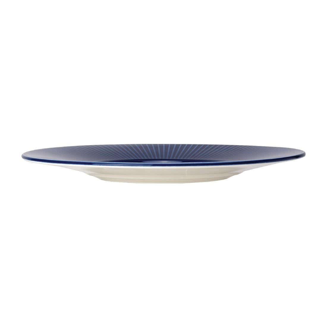 VV1802 Steelite Willow Azure Gourmet Plates Medium Well Blue 285mm (Pack of 6)