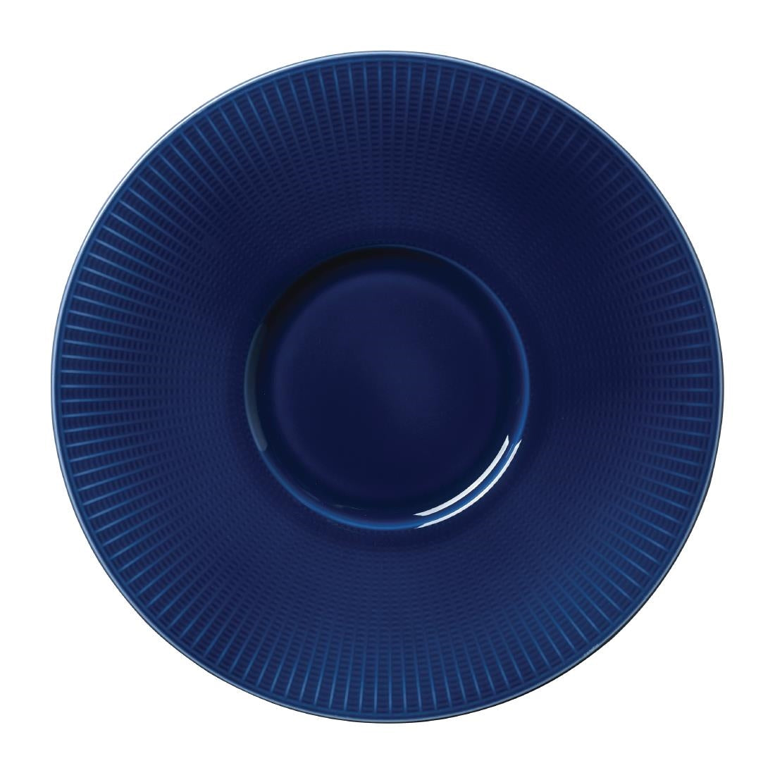 VV1803 Steelite Willow Azure Gourmet Plates Small Well Blue 285mm (Pack of 6)