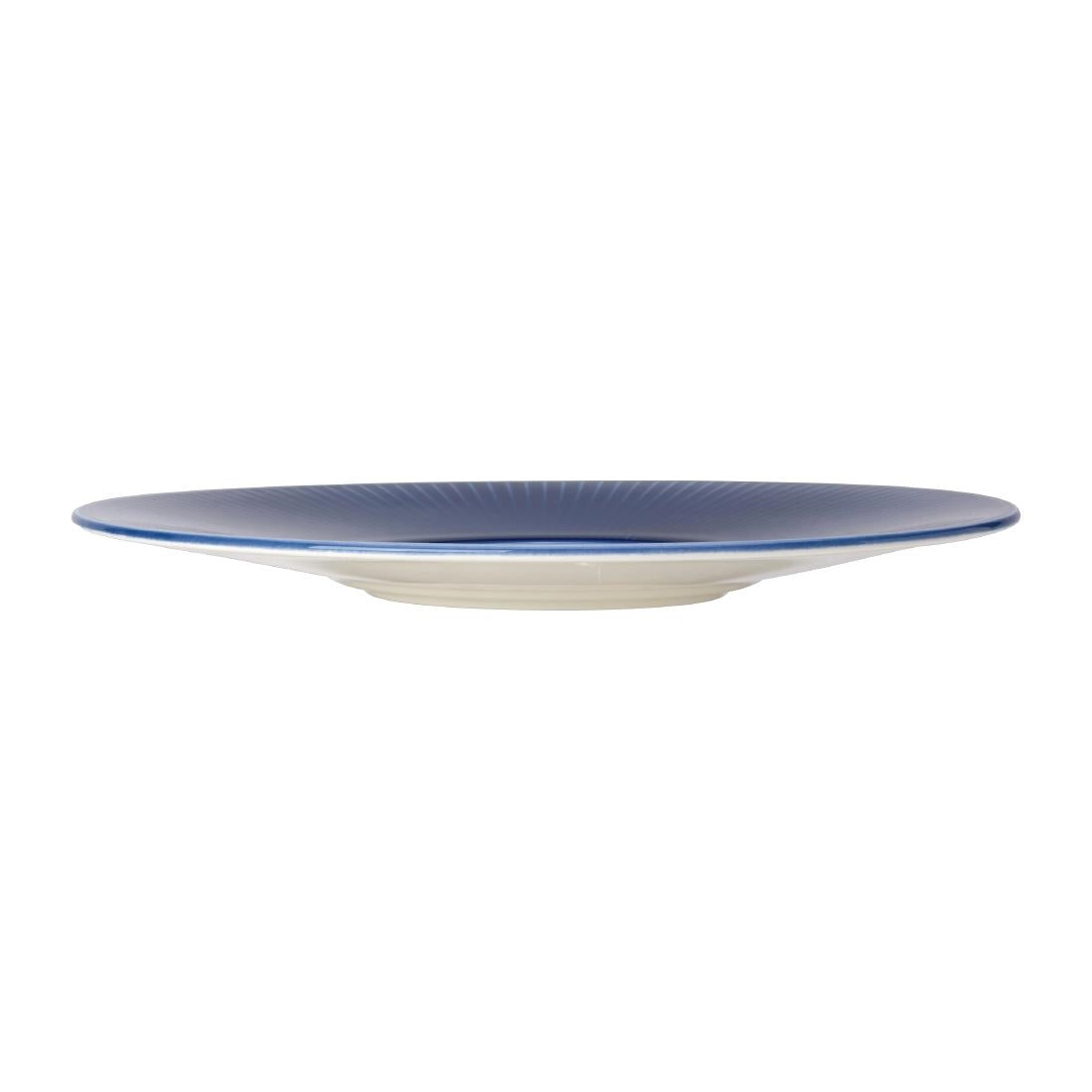 VV1803 Steelite Willow Azure Gourmet Plates Small Well Blue 285mm (Pack of 6)