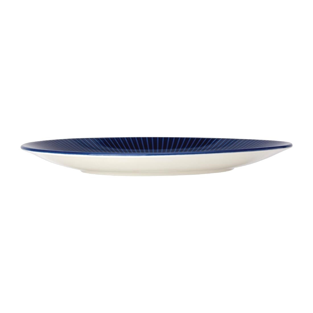 VV1804 Steelite Willow Azure Gourmet Coupe Plates Blue 280mm (Pack of 6)