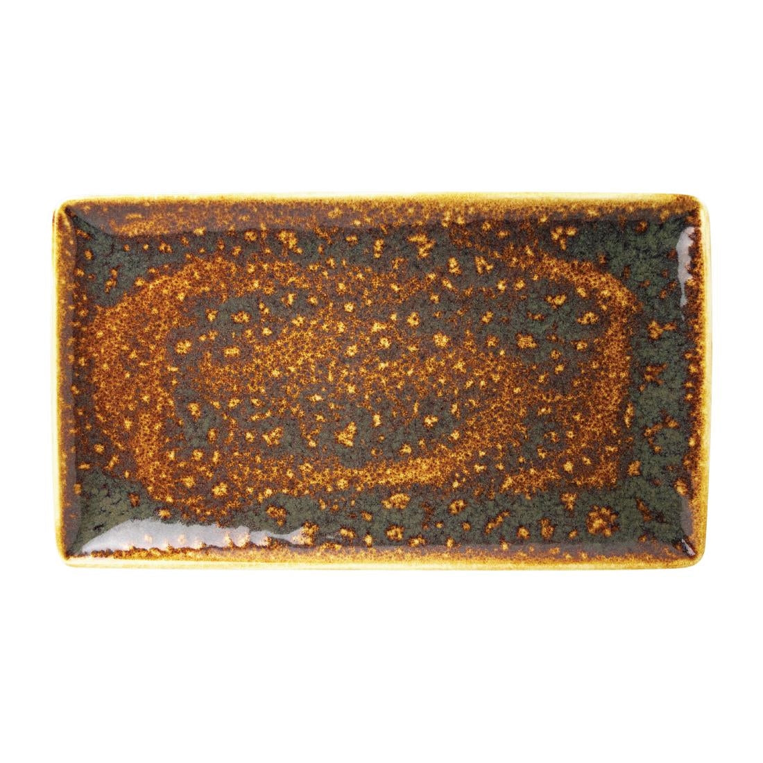 VV1843 Steelite Vesuvius Rectangle Three Amber 330 x 190mm (Pack of 12)