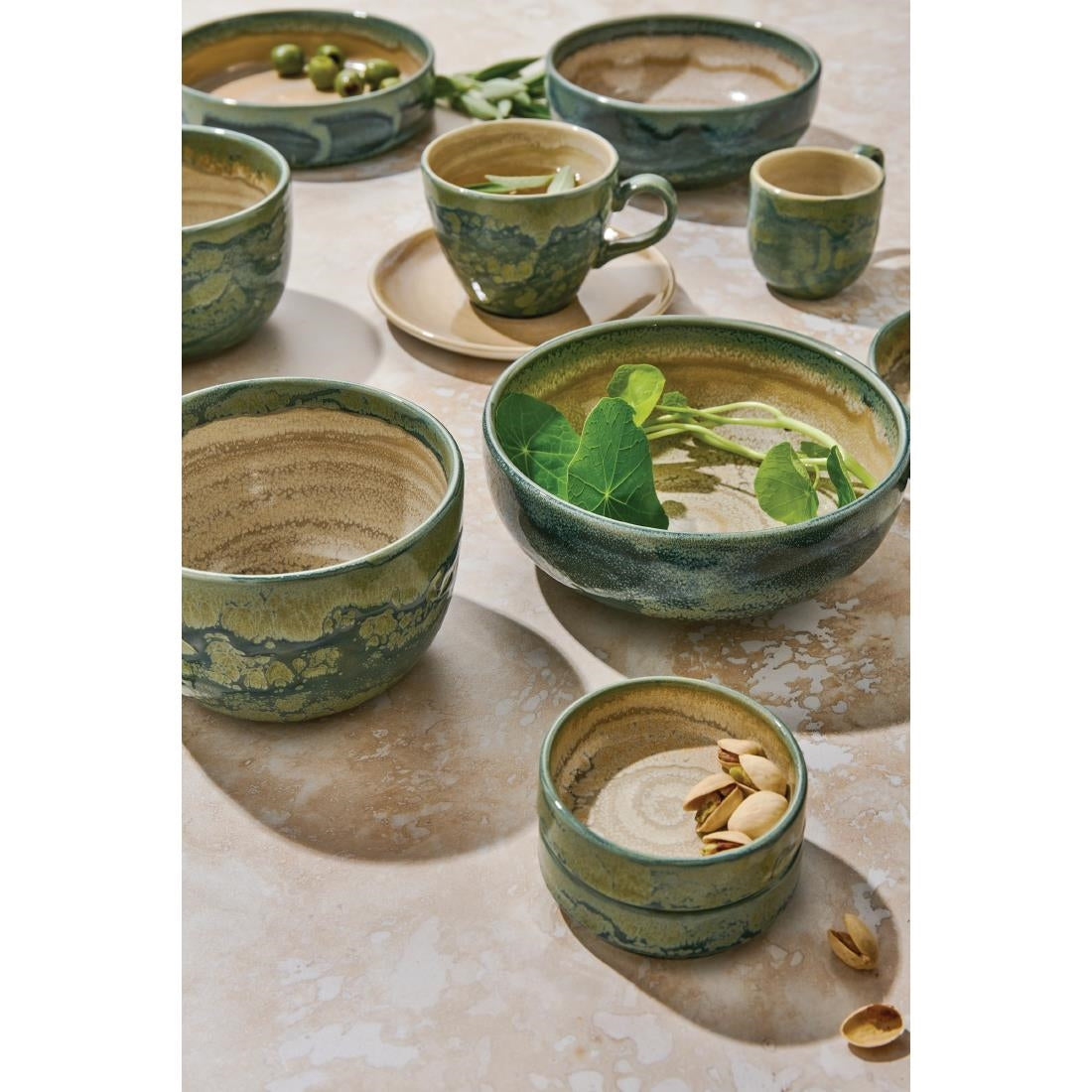 VV2479 Steelite Aurora Revolution Jade Round Stacking Trays 135mm (Pack of 12)