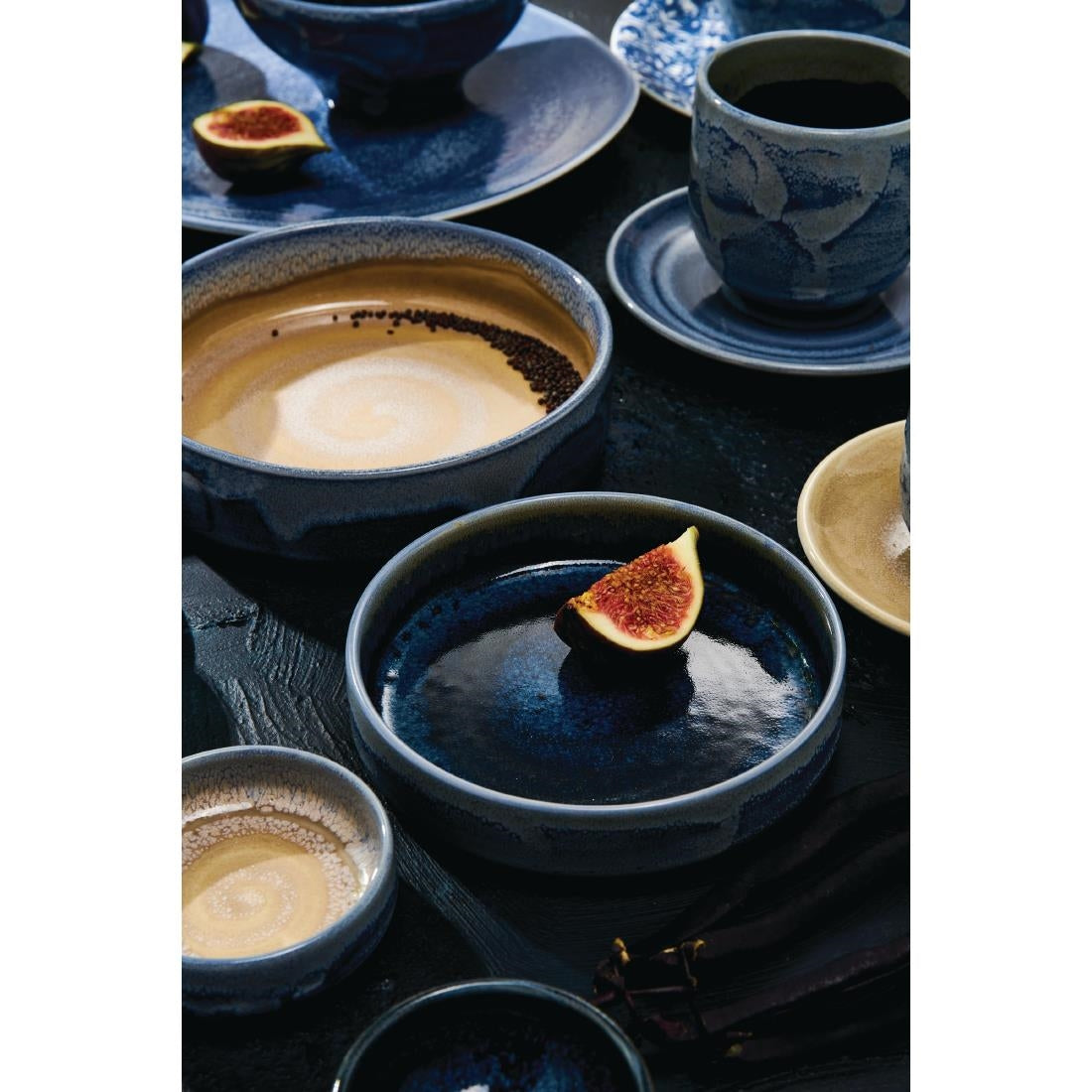 VV2498 Steelite Aurora Vesuvius Round Stacking Trays Lapis 202mm (Pack of 12)