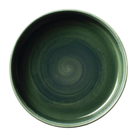 VV2519 Steelite Aurora Vesuvius Burnt Emerald Round Stacking Trays 203mm (Pack of 12)