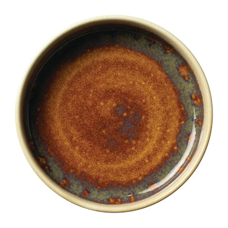 VV2541 Steelite Aurora Vesuvius Amber Round Stacking Trays 165mm (Pack of 12) - JD Catering Equipment Solutions Ltd