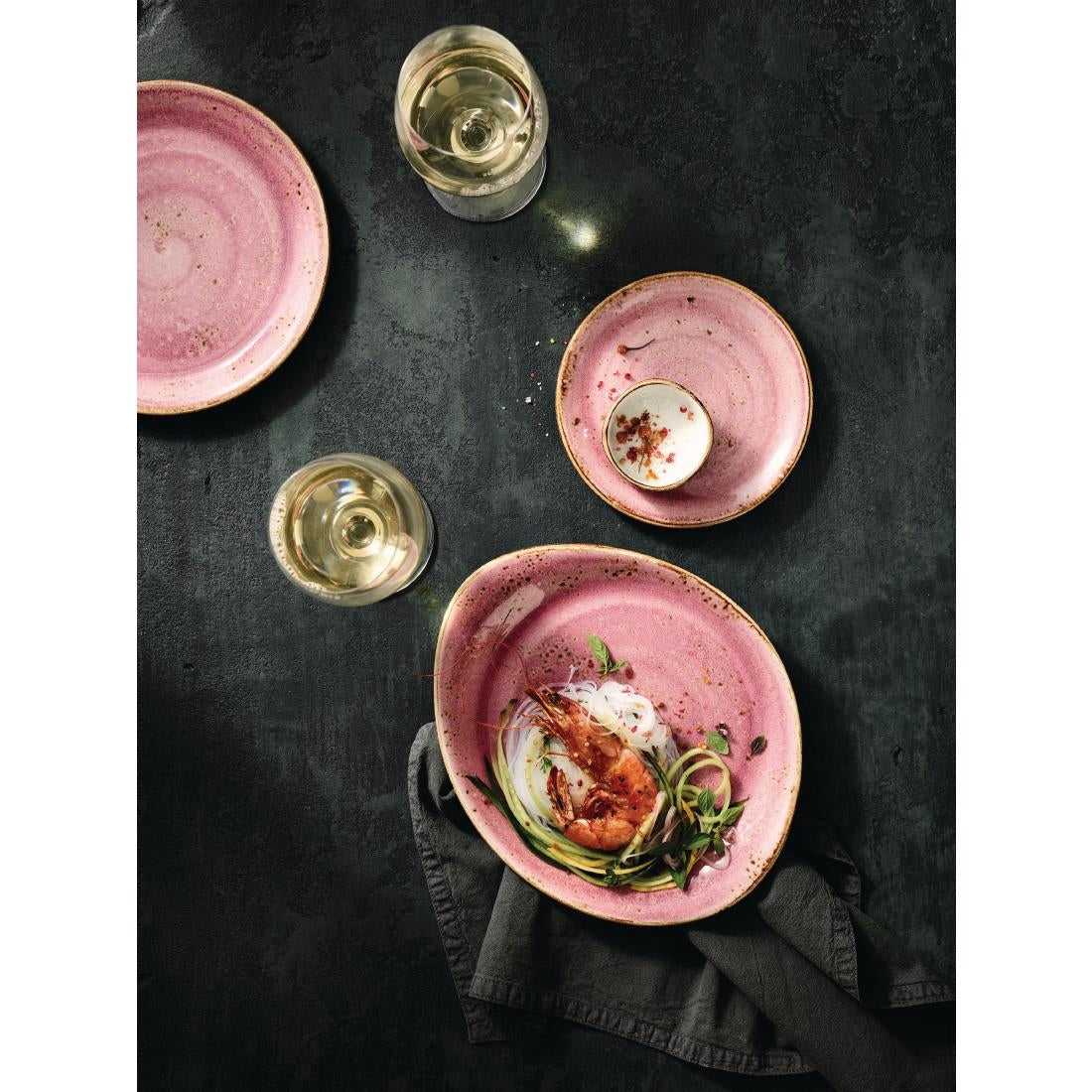 VV2584 Steelite Craft Raspberry Plate Coupe 153mm (Pack of 12)