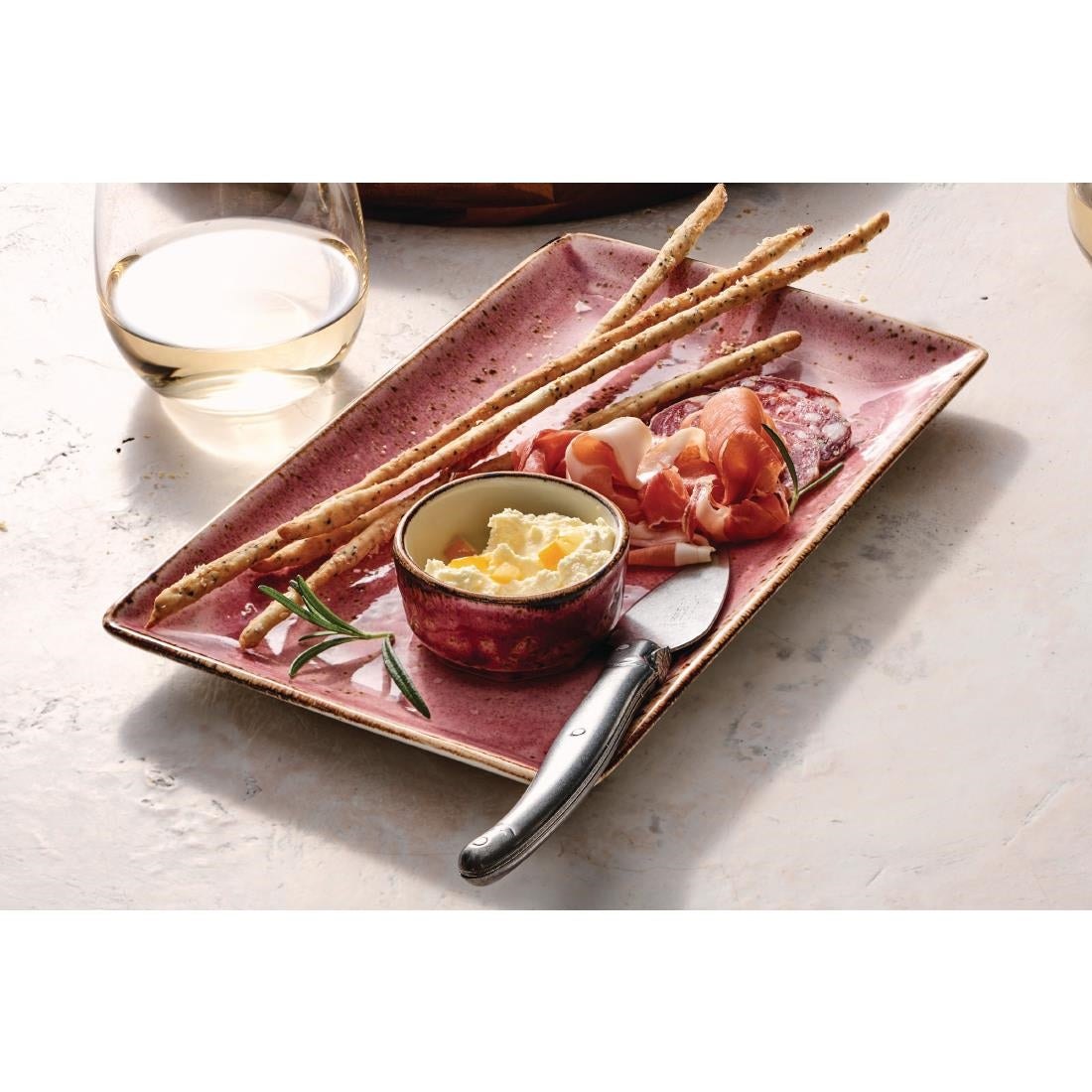 VV2587 Steelite Craft Raspberry Rectangle One 270 x 168mm (Pack of 6)